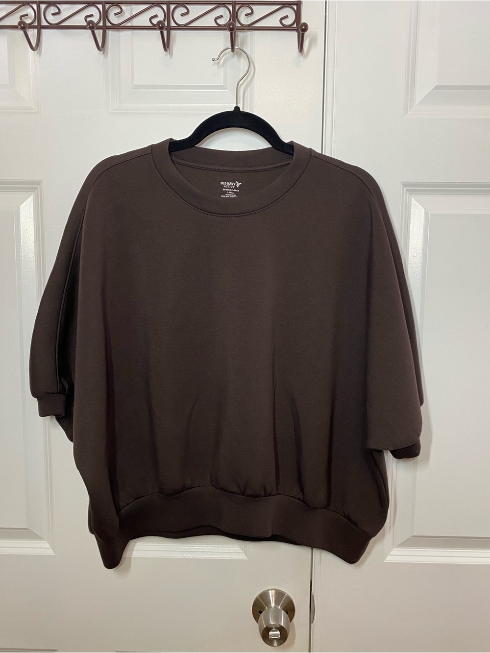 Old Navy Active Chocolate Crewneck Short Sleeve Top Size Large Tall
